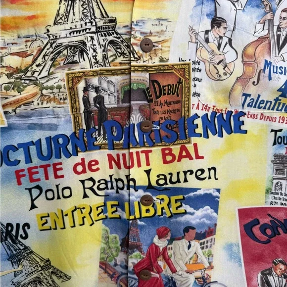 Ralph Lauren Parisian Graphic Men's Shirt - Picture 3 of 7